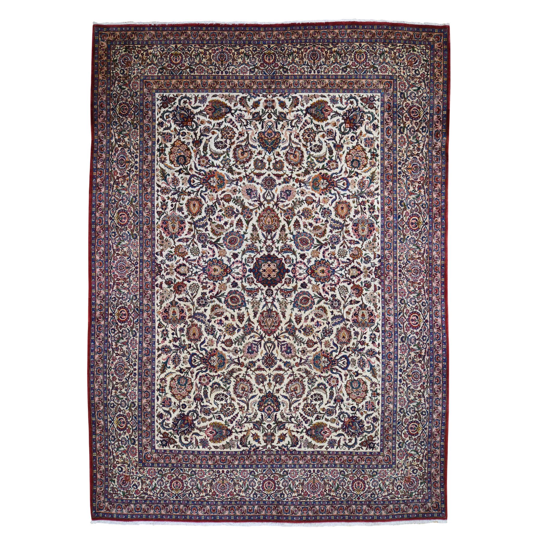 Traditional Wool Hand-Knotted Area Rug 8'10